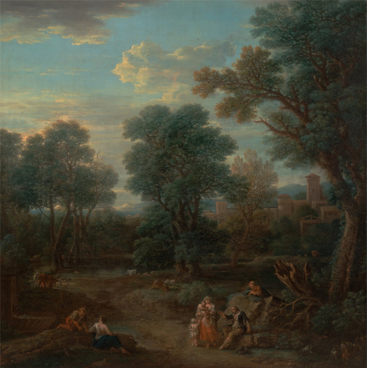 Paysage classique : matin - John Wootton