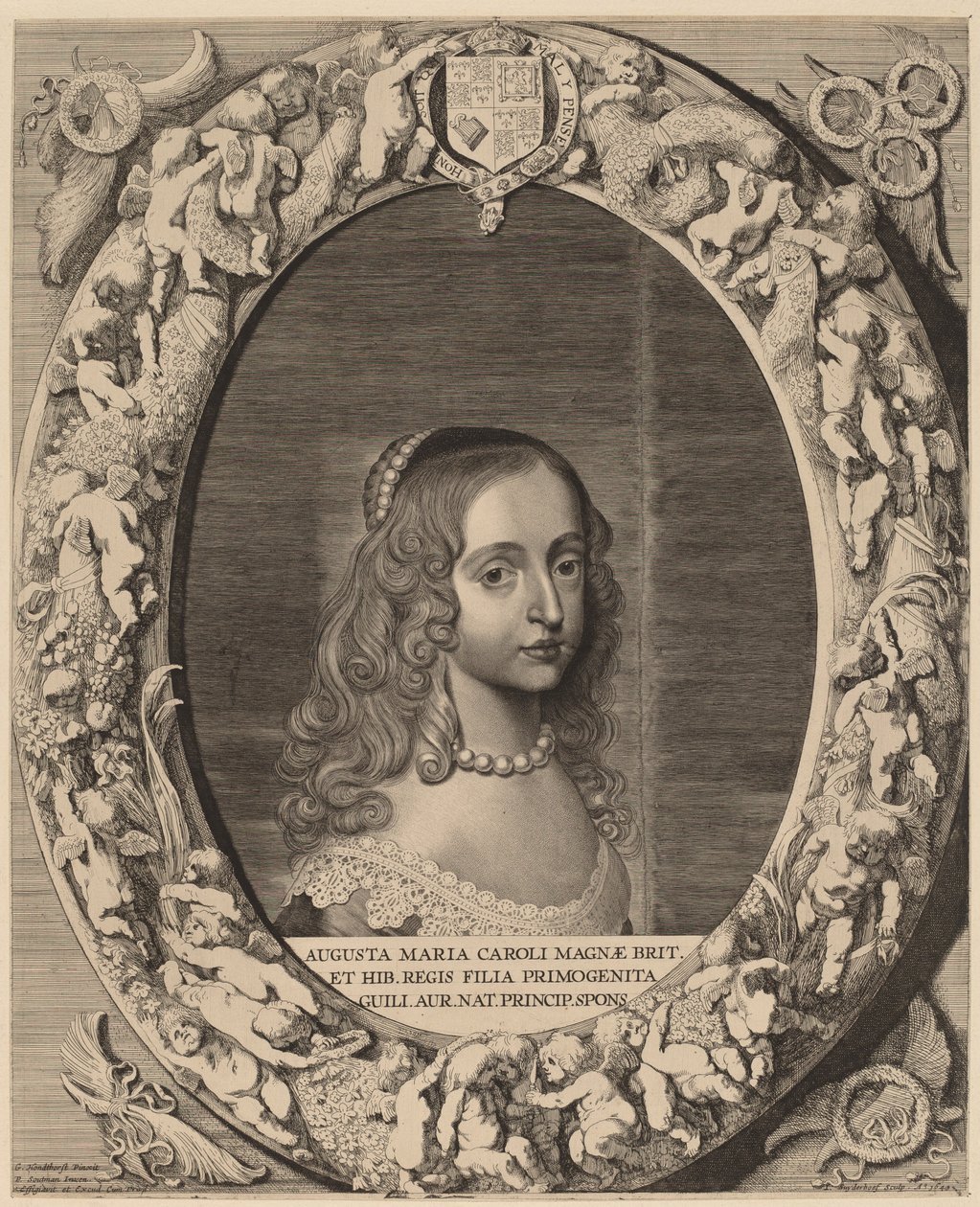 Marie I Stuart - Jonas Suyderhoff after Gerrit van Honthorst