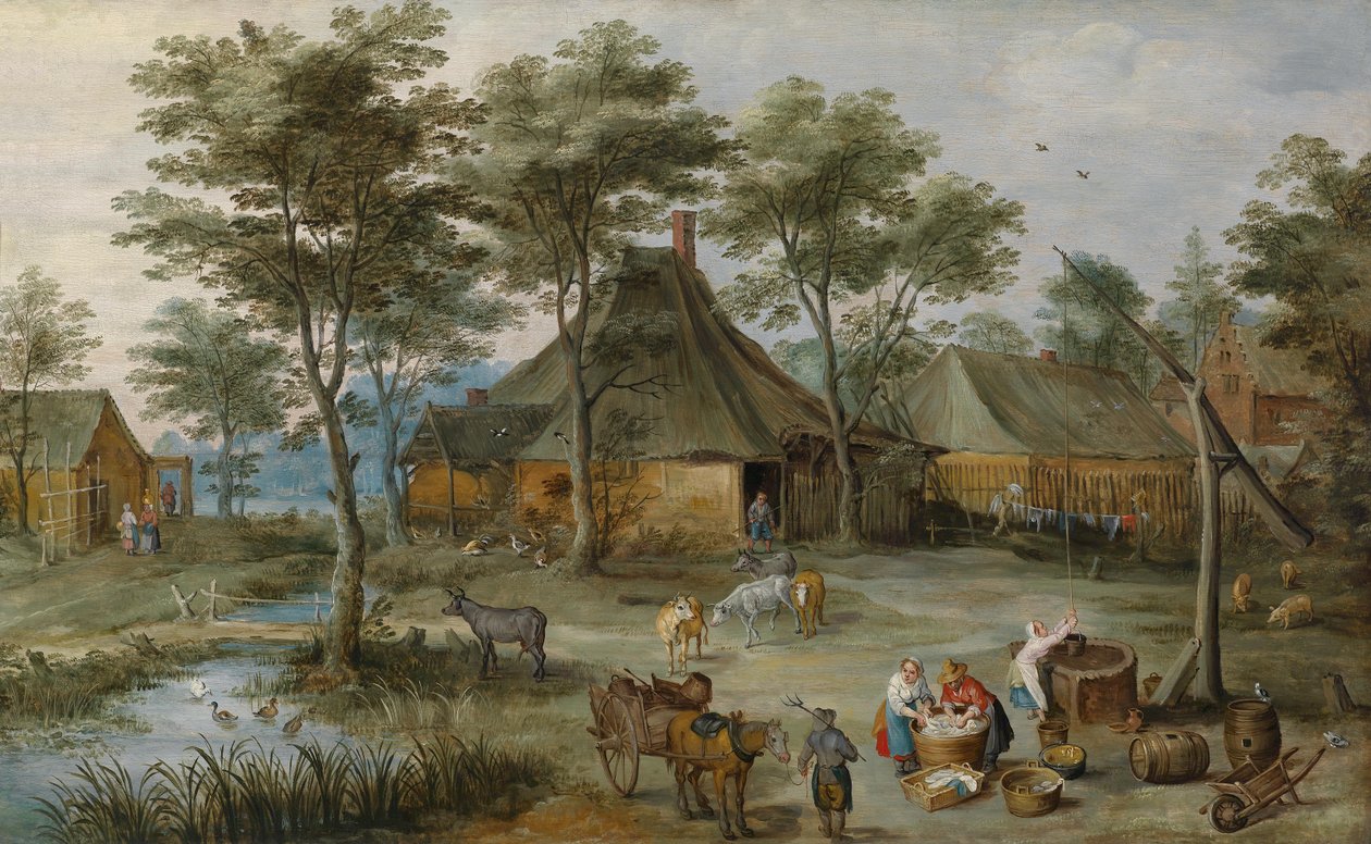 Scène villageoise au puits - Joos or Josse de Momper