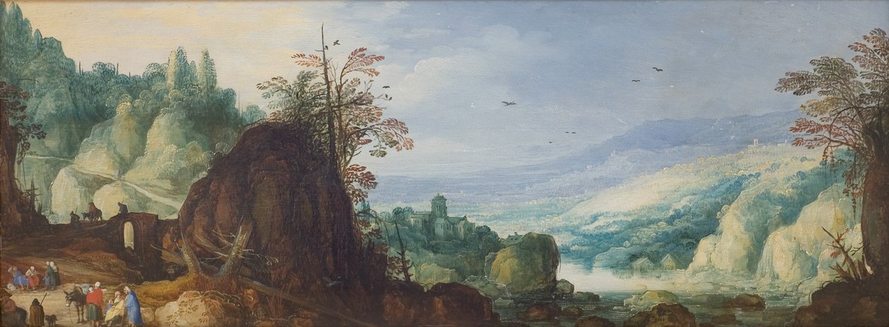 Paysage de montagne avec une rivière - Joos de II Momper
