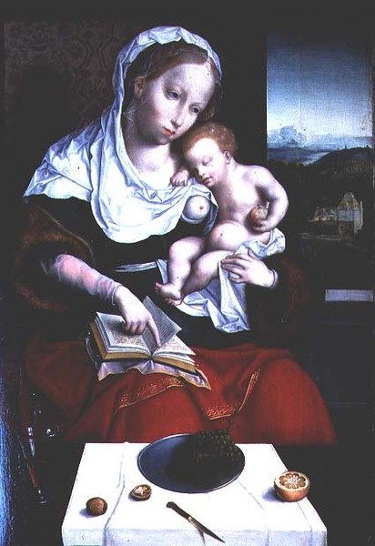 Madone et Enfant - Joos van (school of) Cleve