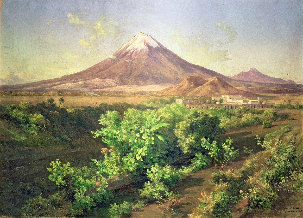 Un petit volcan dans la campagne mexicaine - José María Velasco