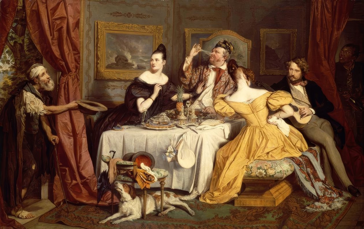 Le riche festin - Josef Danhauser