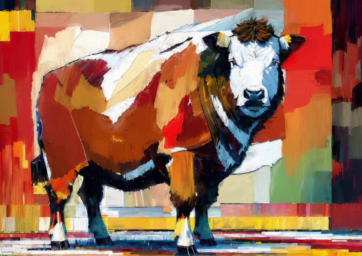 Animaux : Bœuf Hereford 1 - Josef Johann Michel