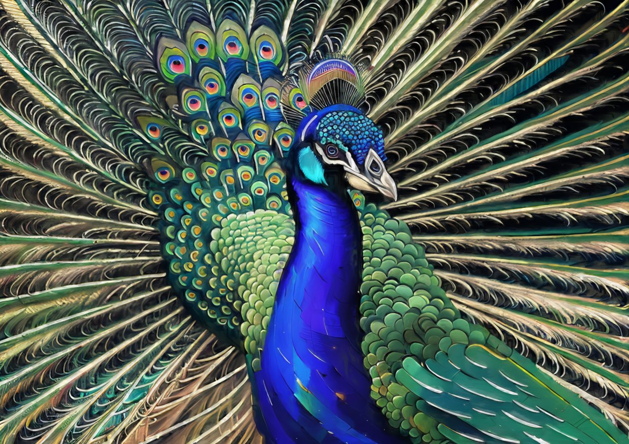 Animaux : Paon 1 - Josef Johann Michel