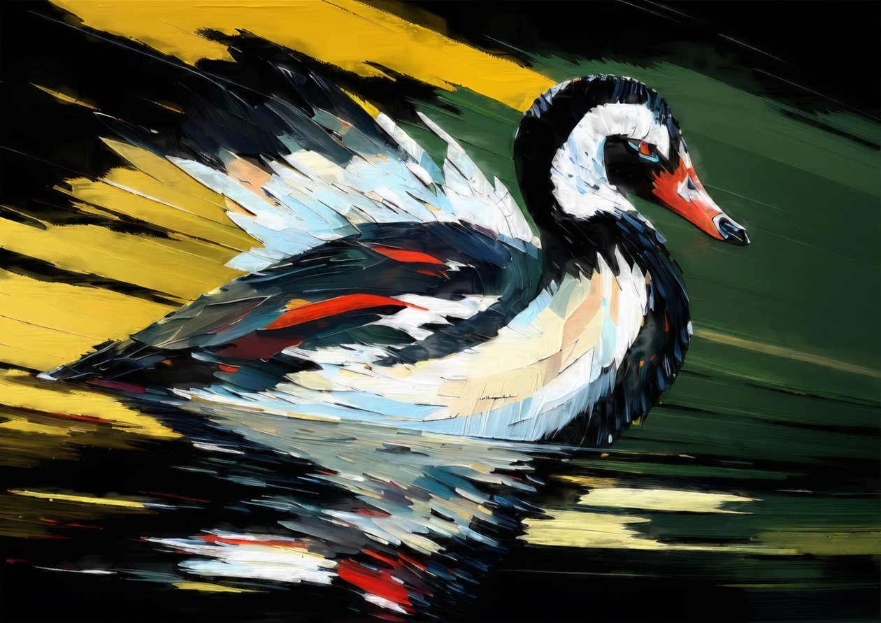Animaux : Cygne noir 4 - Josef Johann Michel