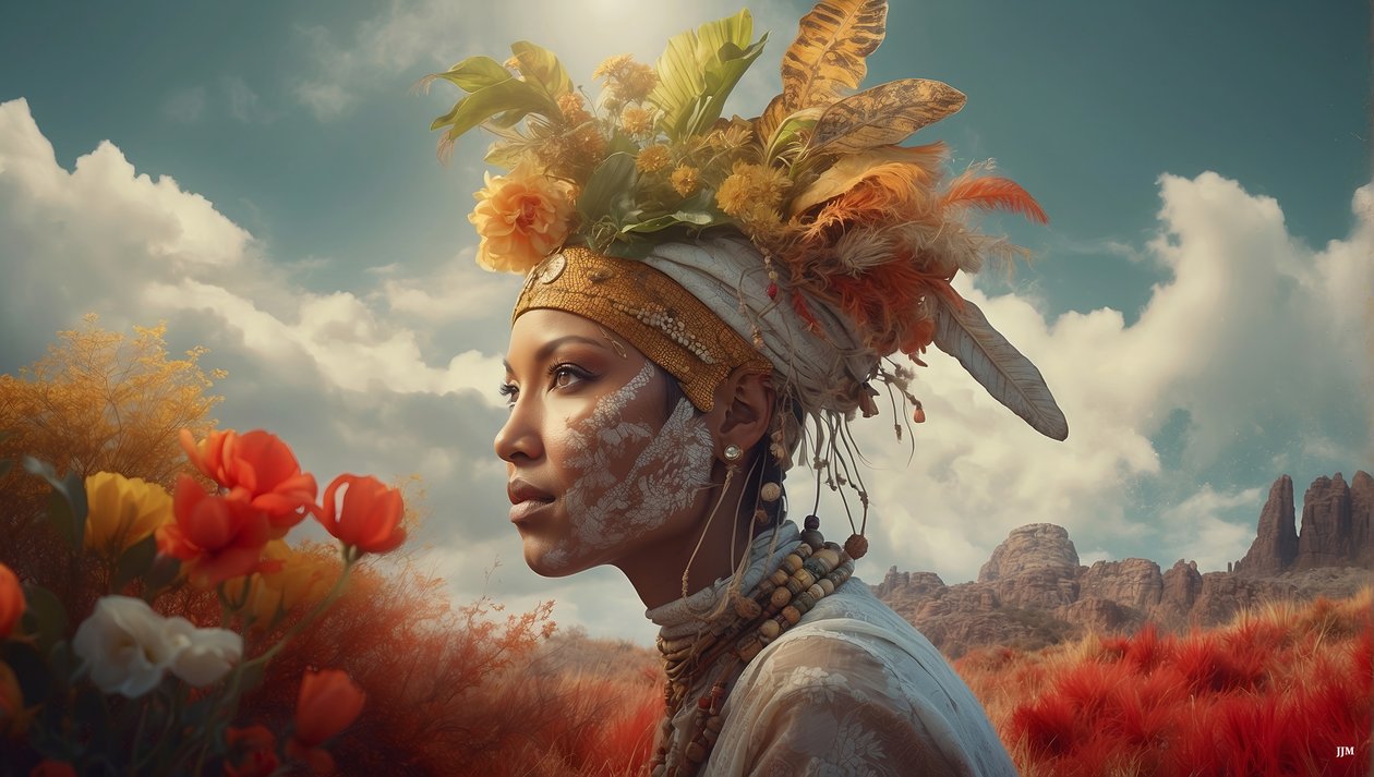Scène onirique aborigène 01 - Josef Johann Michel