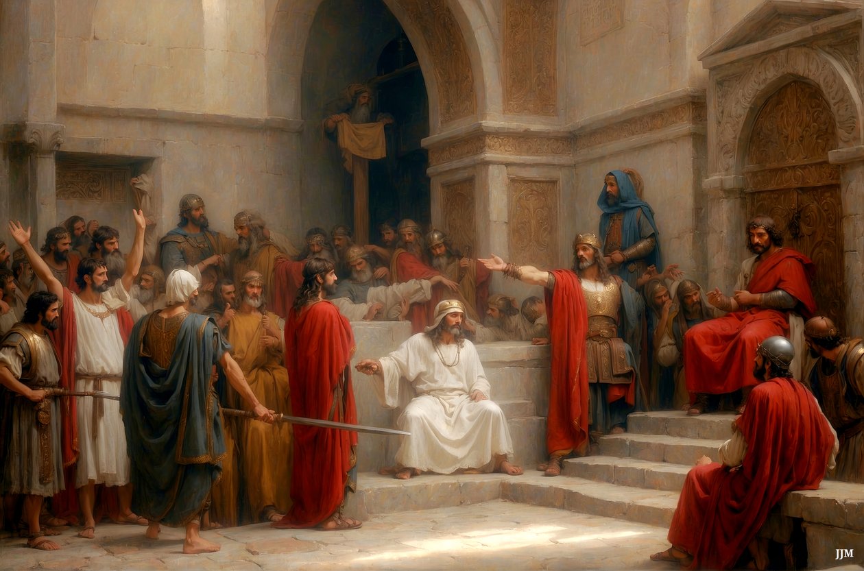 Jésus accusé et condamné par Pilate (01) - Josef Johann Michel