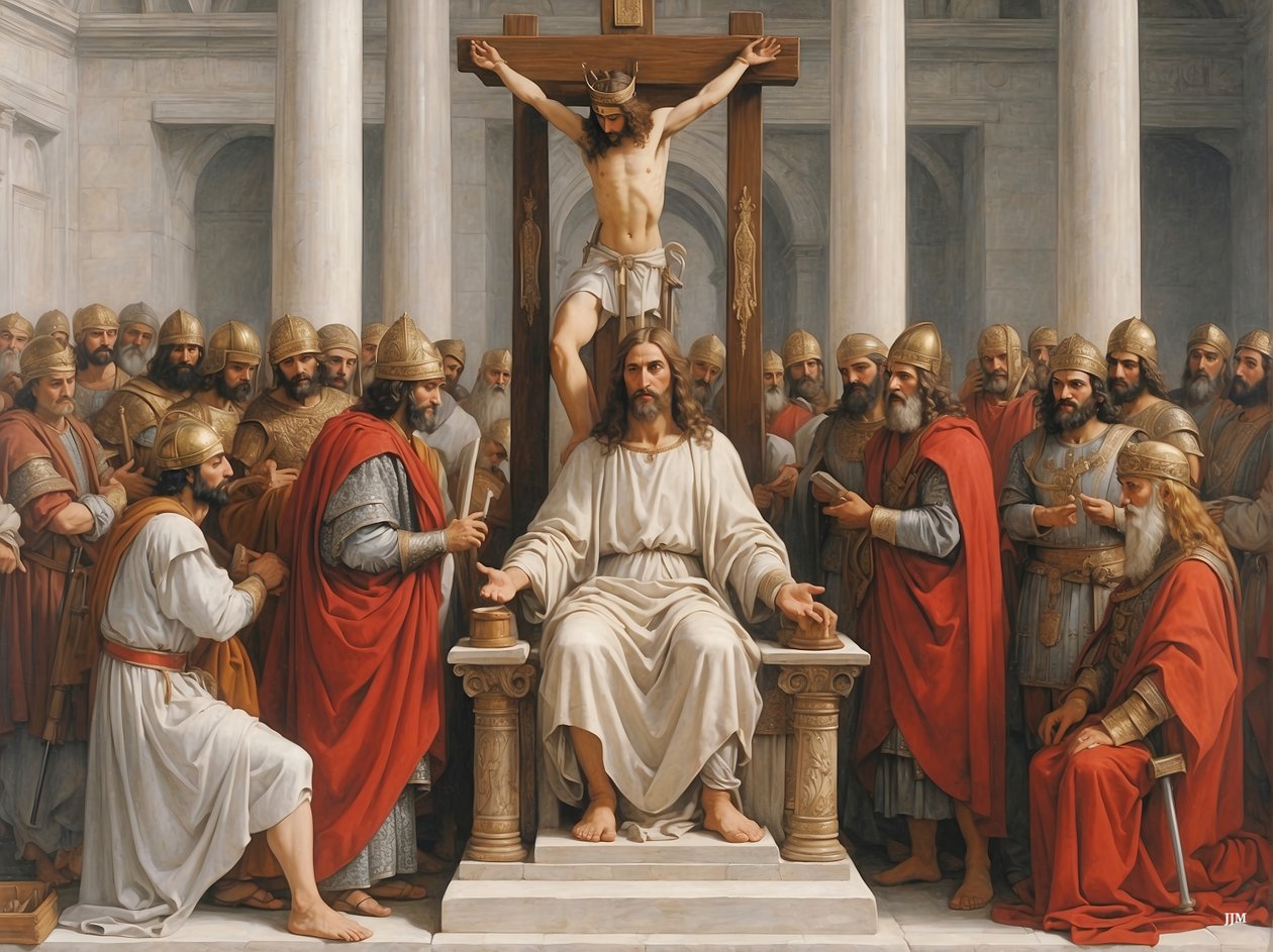 Jésus accusé et condamné par Pilate (03) - Josef Johann Michel