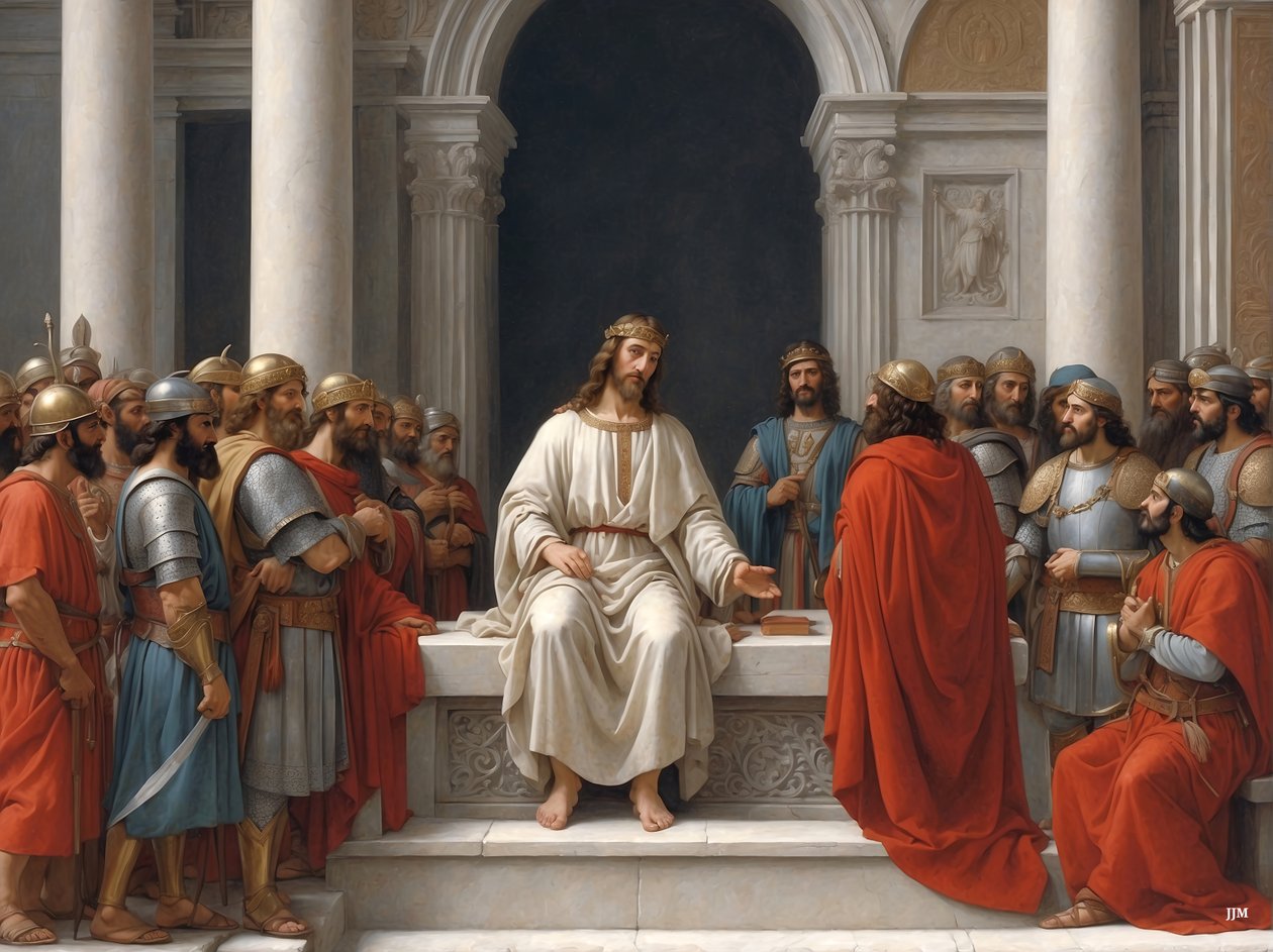 Jésus enseigne dans le temple - Josef Johann Michel