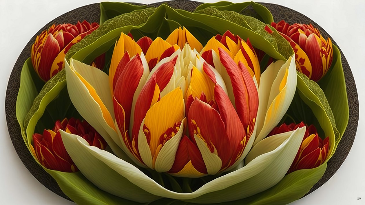 mandala: éléments de tulipes_01 - Josef Johann Michel