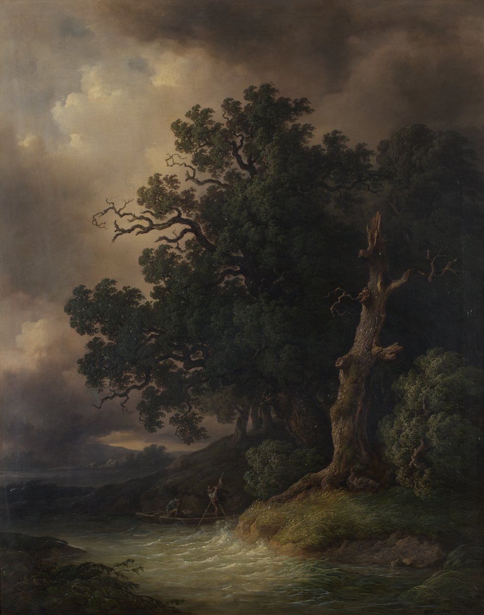 Paysage orageux - Josef Kriehuber