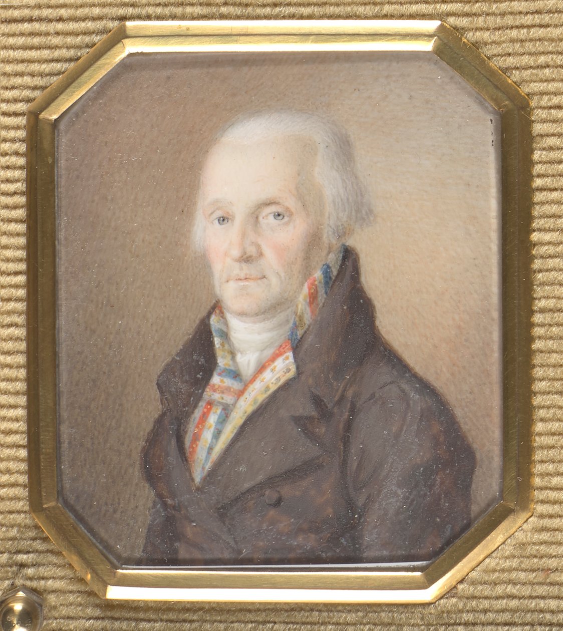 Homme âgé avec gilet bleu-blanc-rouge - Josef Lanzedelli d. Ä.
