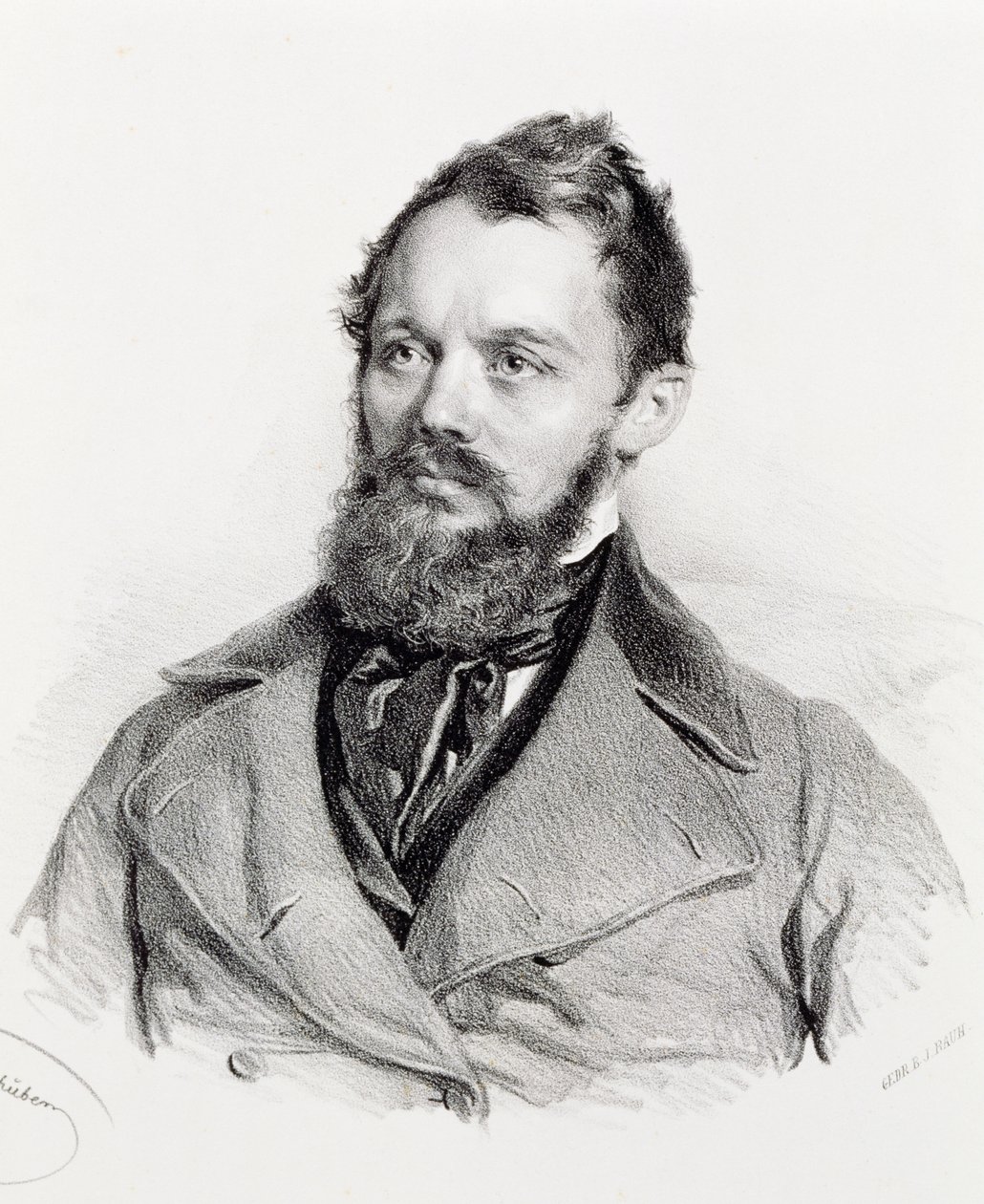 Portrait de Heinrich Laube - Josef Nikolaus Kriehuber