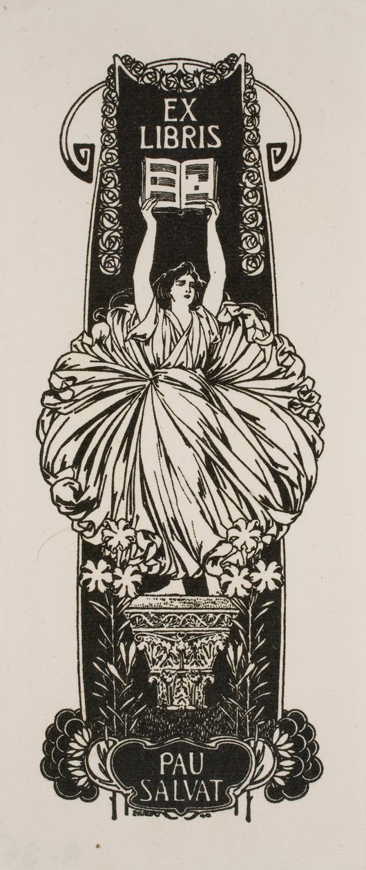 Ex-libris de Pau Salvat - Josep Triadó
