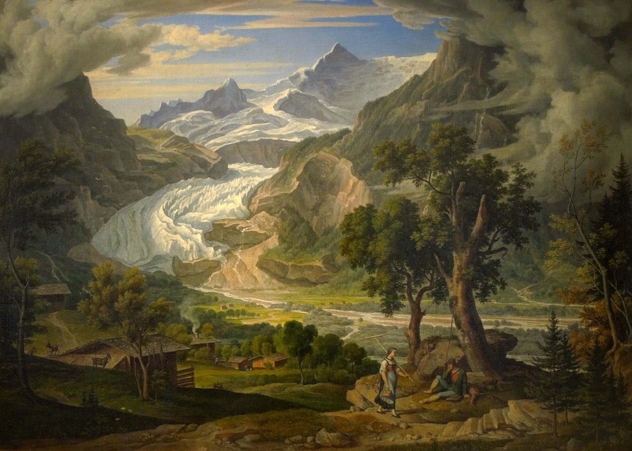 Le glacier de Grindelwald dans les Alpes - Joseph Anton Koch