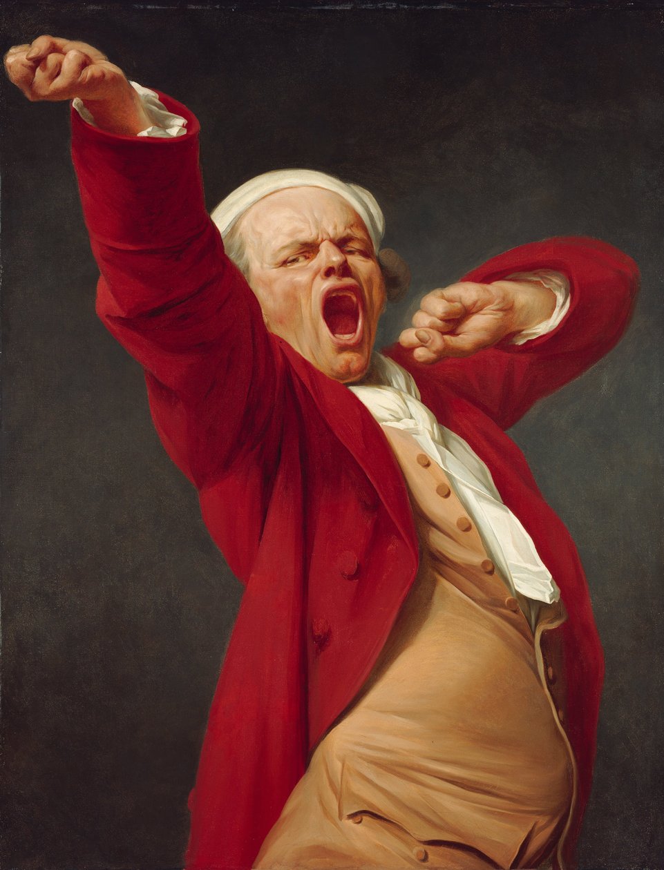 Autoportrait, bâillant - Joseph Ducreux