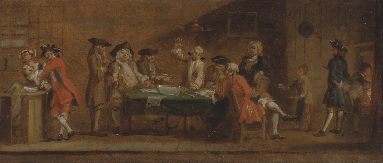 Personnages dans une taverne ou un café - Joseph Highmore