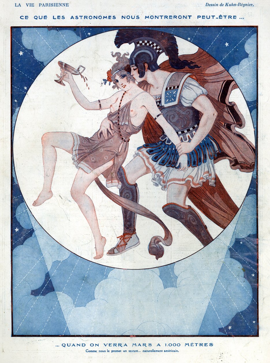 Mars courtisant une jeune femme, de 
