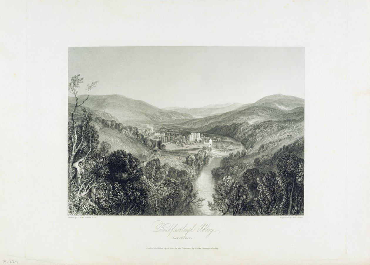 Abbaye de Buckfastleigh, Devon, vers 1826 - Joseph Mallord William Turner