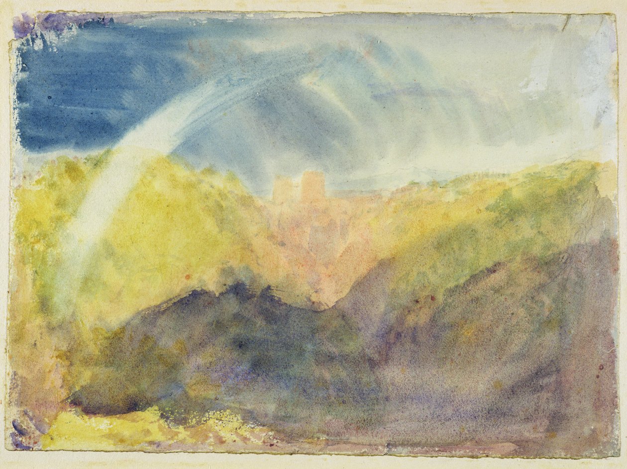 Château de Crichton (Paysage montagneux avec un arc-en-ciel) c.1818 - Joseph Mallord William Turner