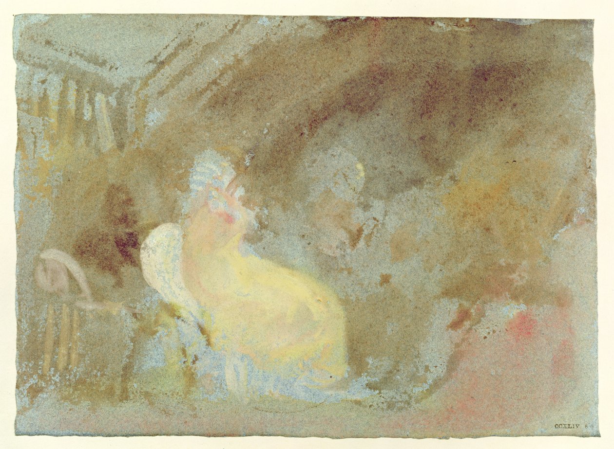 Intérieur à Petworth avec figure assise, 1830 - Joseph Mallord William Turner