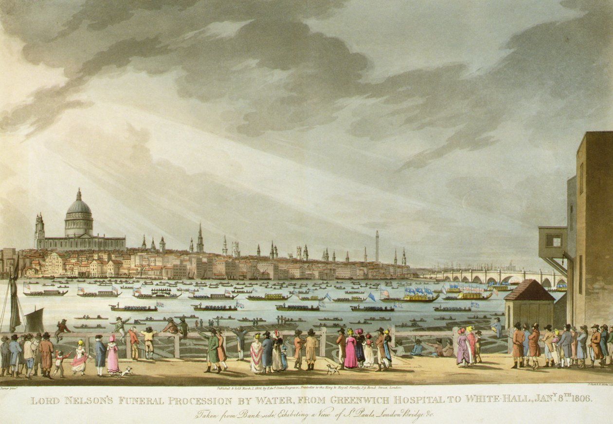 Procession funéraire de Lord Nelson par voie d