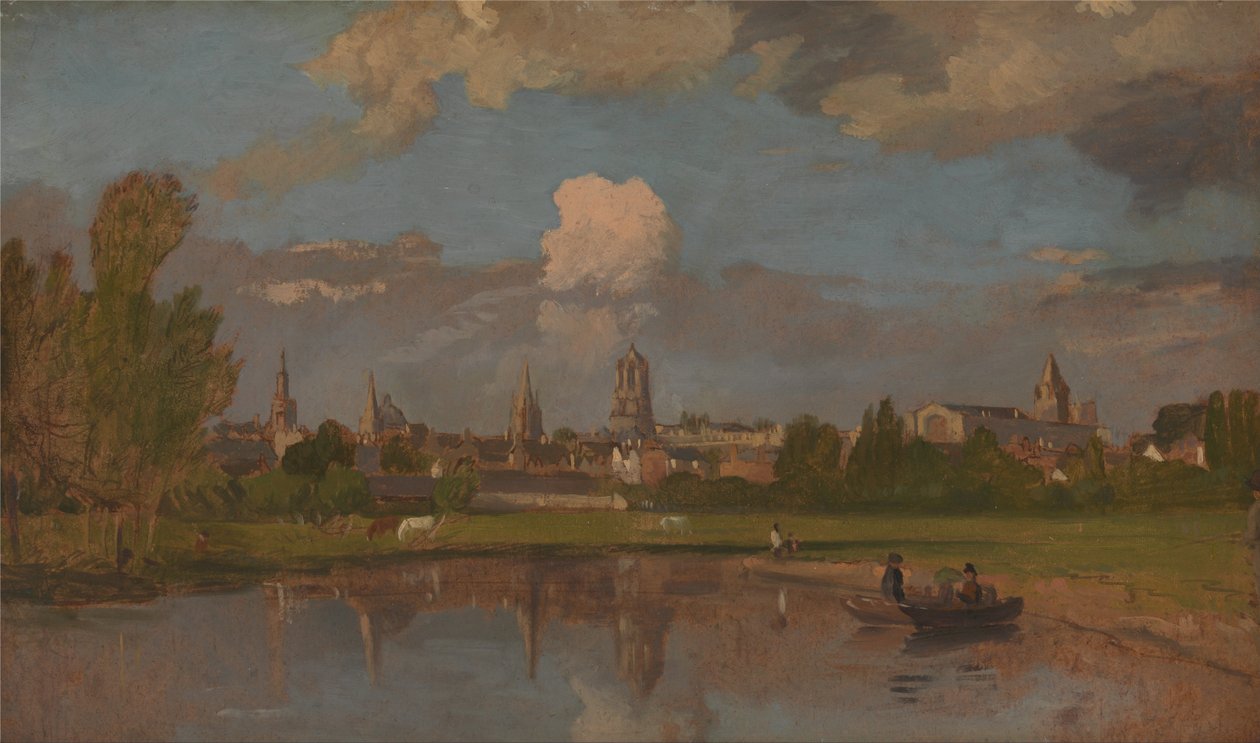 Oxford depuis la rivière avec Christ Church au premier plan - Joseph Mallord William Turner
