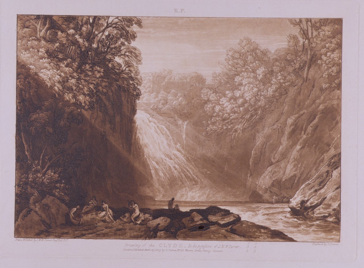 La chute de la Clyde, gravée par Charles Turner (1773-1857), 1859-60 - Joseph Mallord William Turner