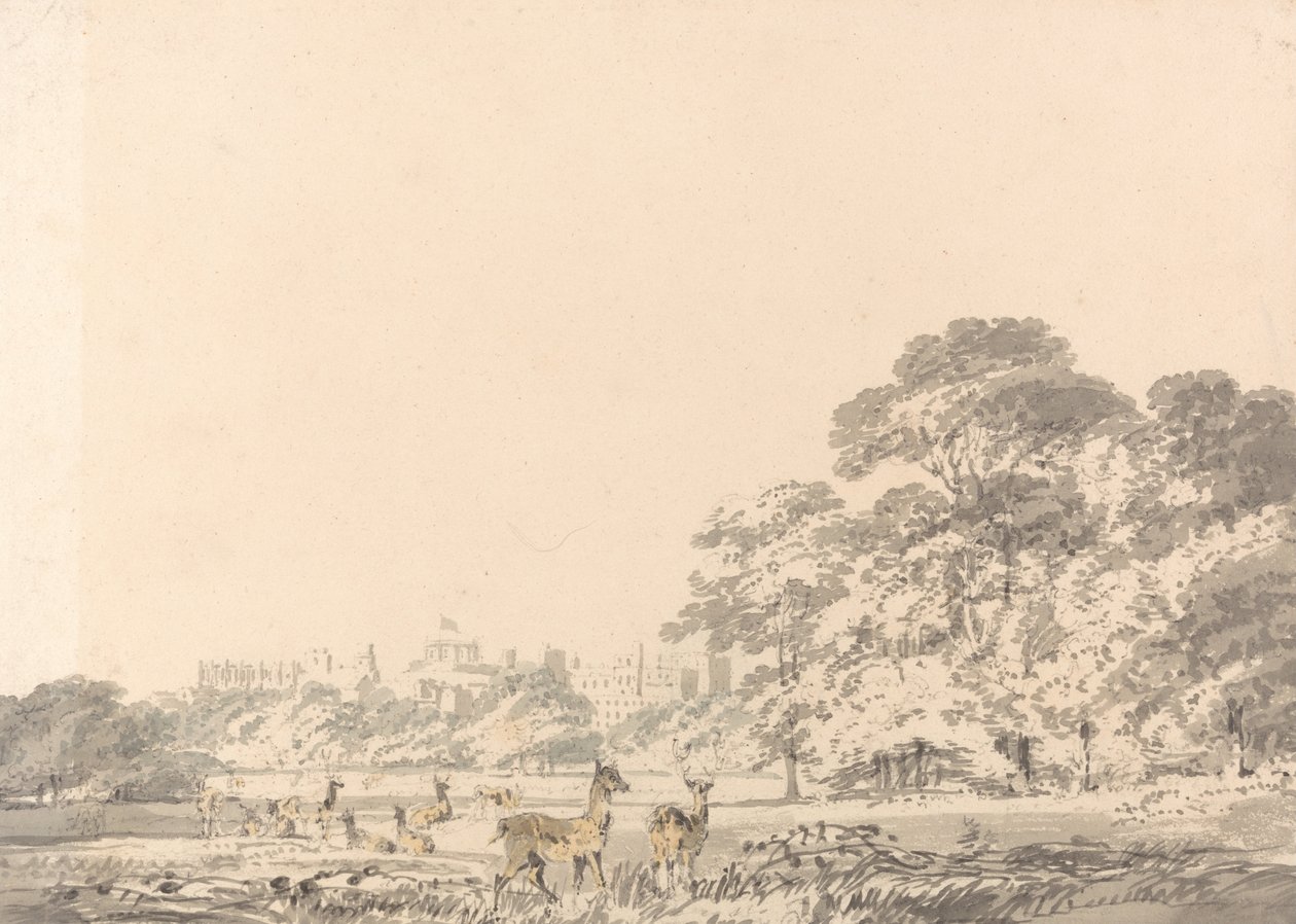 Château de Windsor et parc avec cerfs - Joseph Mallord William Turner