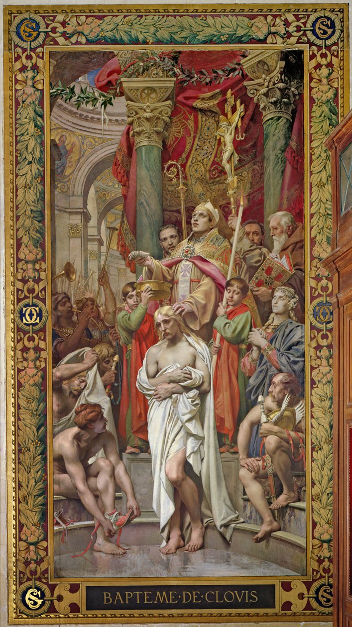 Le Baptême de Clovis I (465-511) en 496 av. J.-C., du transept droit - Joseph Paul Blanc