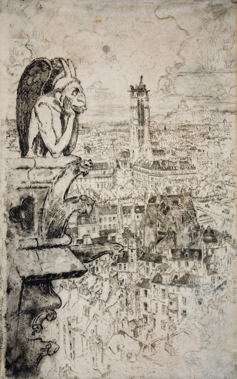 Paris depuis Notre-Dame - Joseph Pennell