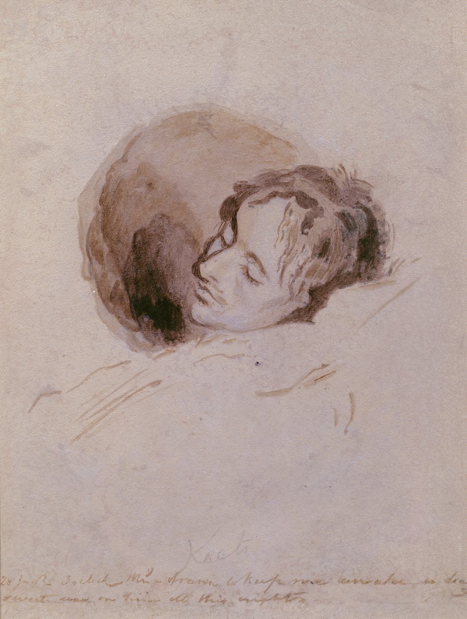 Keats sur son lit de mort, 1821 - Joseph Severn