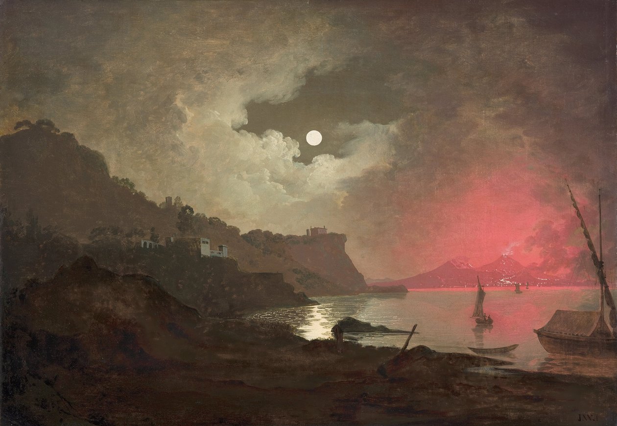 Vue du Vésuve depuis Posillipo, Naples - Joseph Wright of Derby