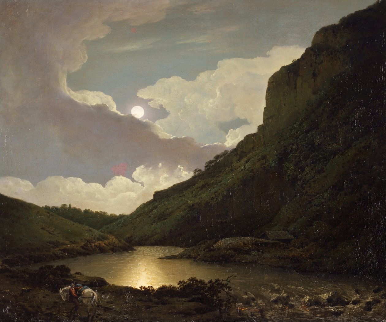 Matlock Tor au clair de lune - Joseph Wright of Derby