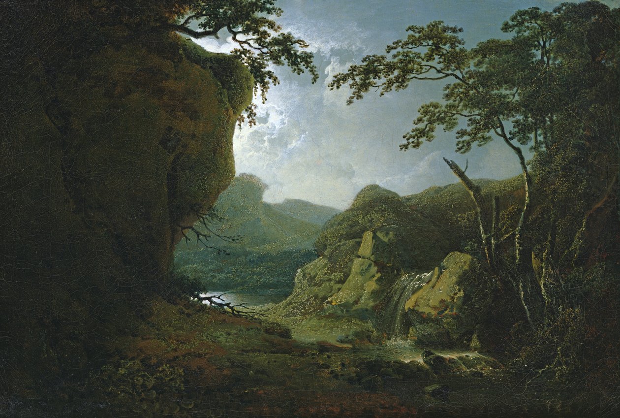 Dovedale au clair de lune - Joseph Wright of Derby