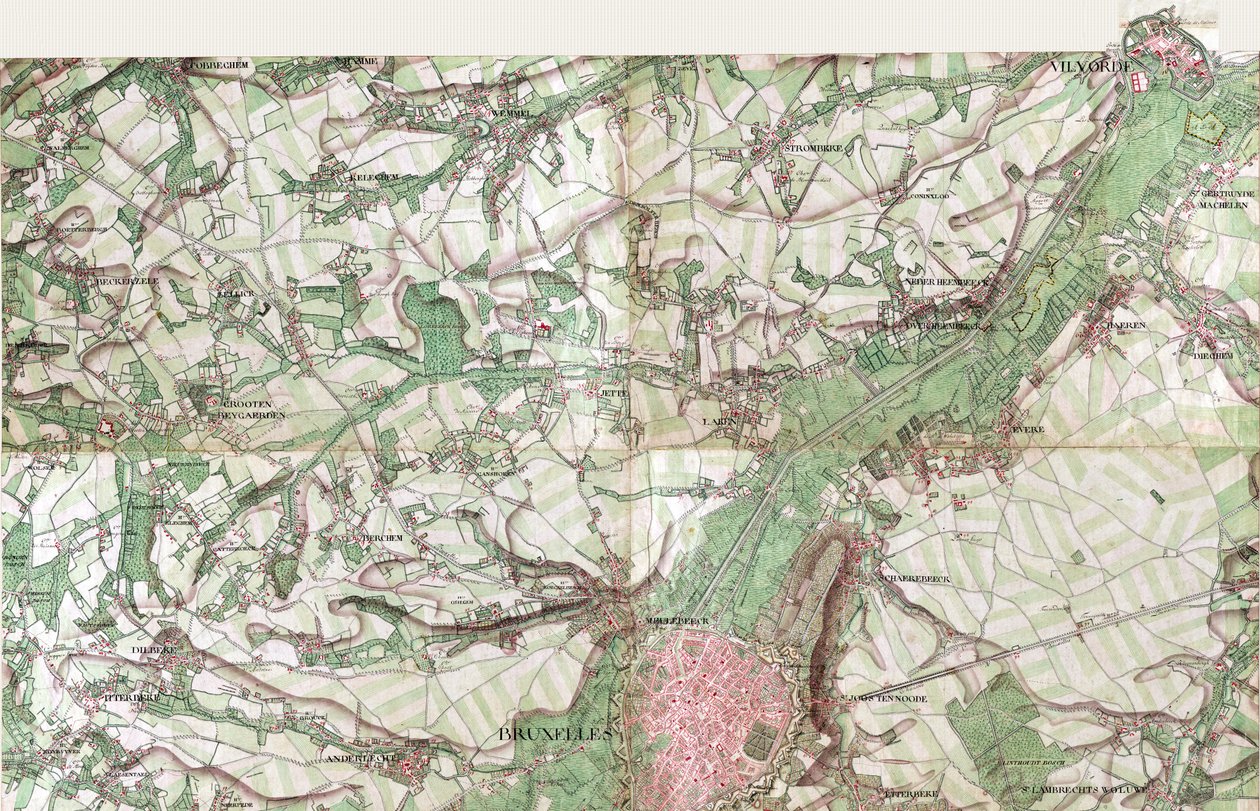 Carte de Bruxelles - Joseph de Ferraris