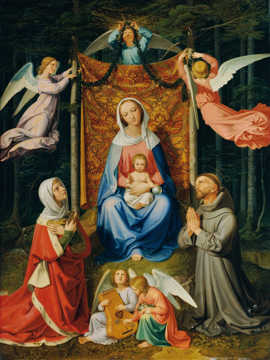 Waldesruh (Madone avec enfant, Sainte Adélaïde et Saint François) - Joseph von Führich  