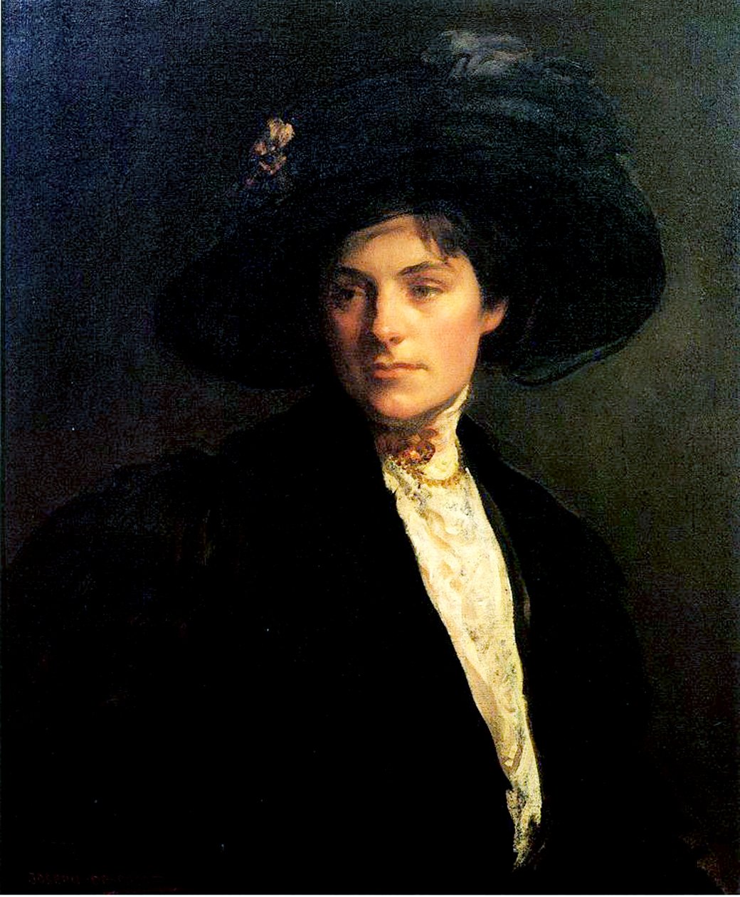 Femme au chapeau noir - Joseph DeCamp