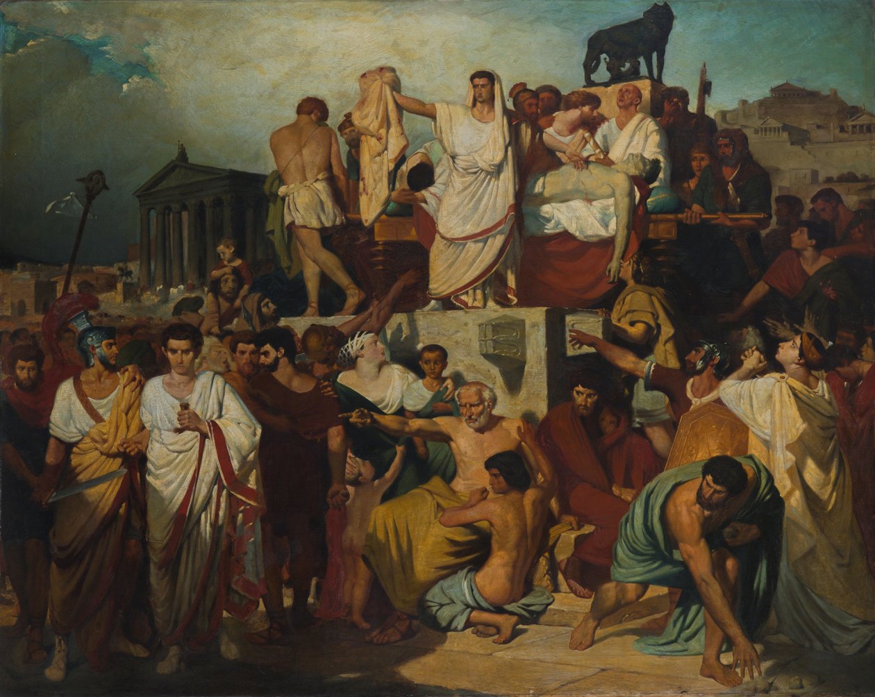 Oration de Marc Antoine aux funérailles de César - Joseph Desire Court