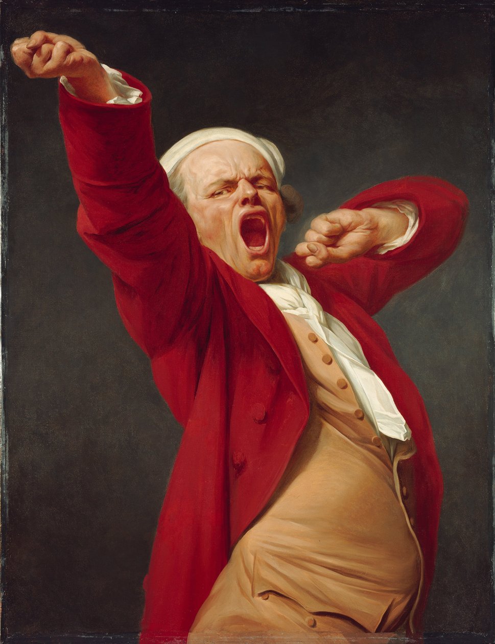 Autoportrait, bâillant, vers 1783 - Joseph Ducreux