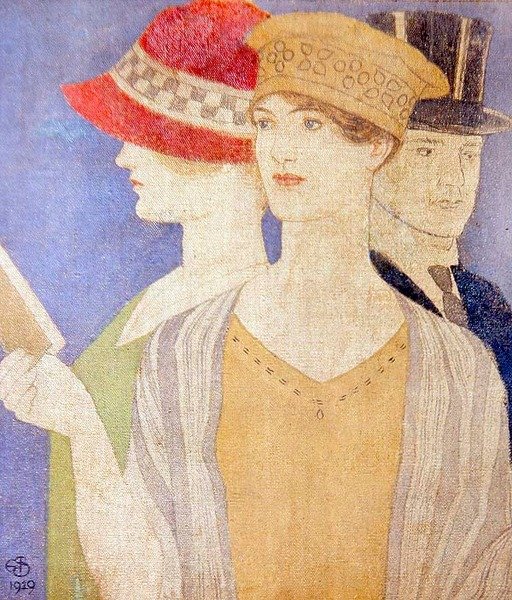 Visiteurs à une exposition - Joseph Edward Southall