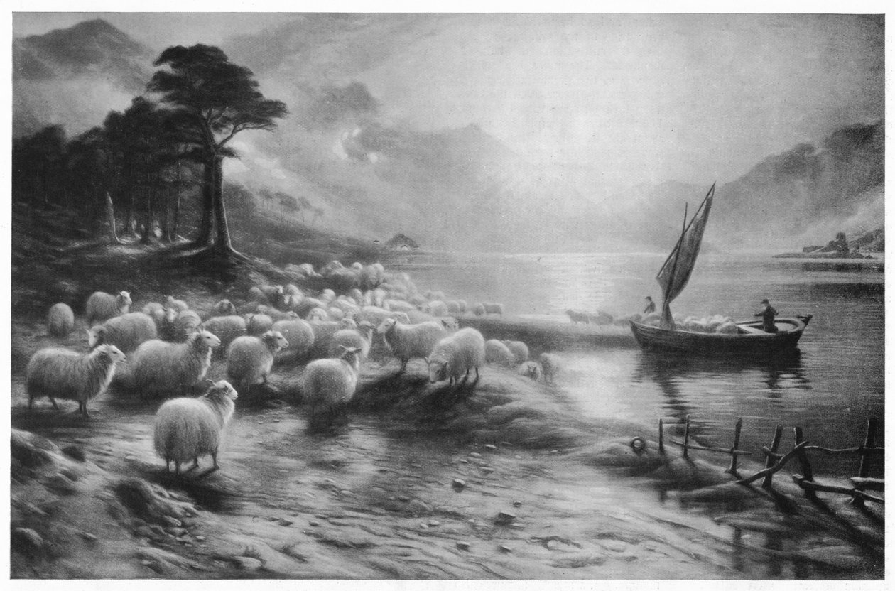 Le Ferry sur le Loch, vers 1890, 1911 - Joseph Farquharson