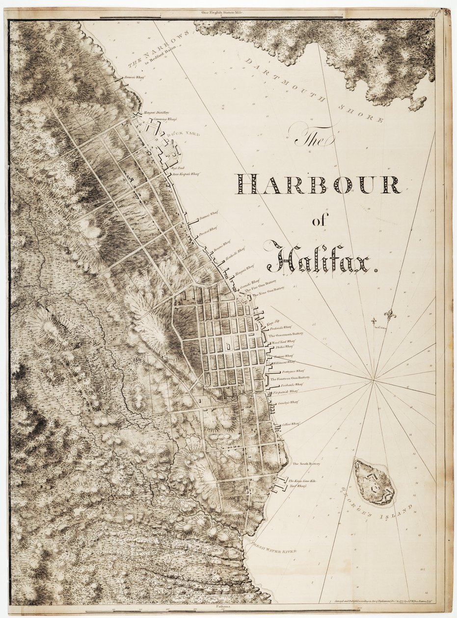 Le port de Halifax - Joseph Frederick Wallet DesBarres