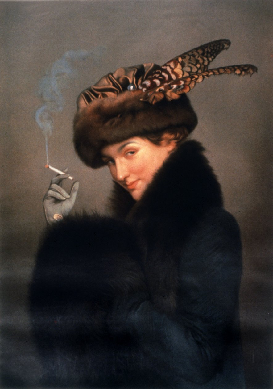 Femme fumant une cigarette - Joseph Granie
