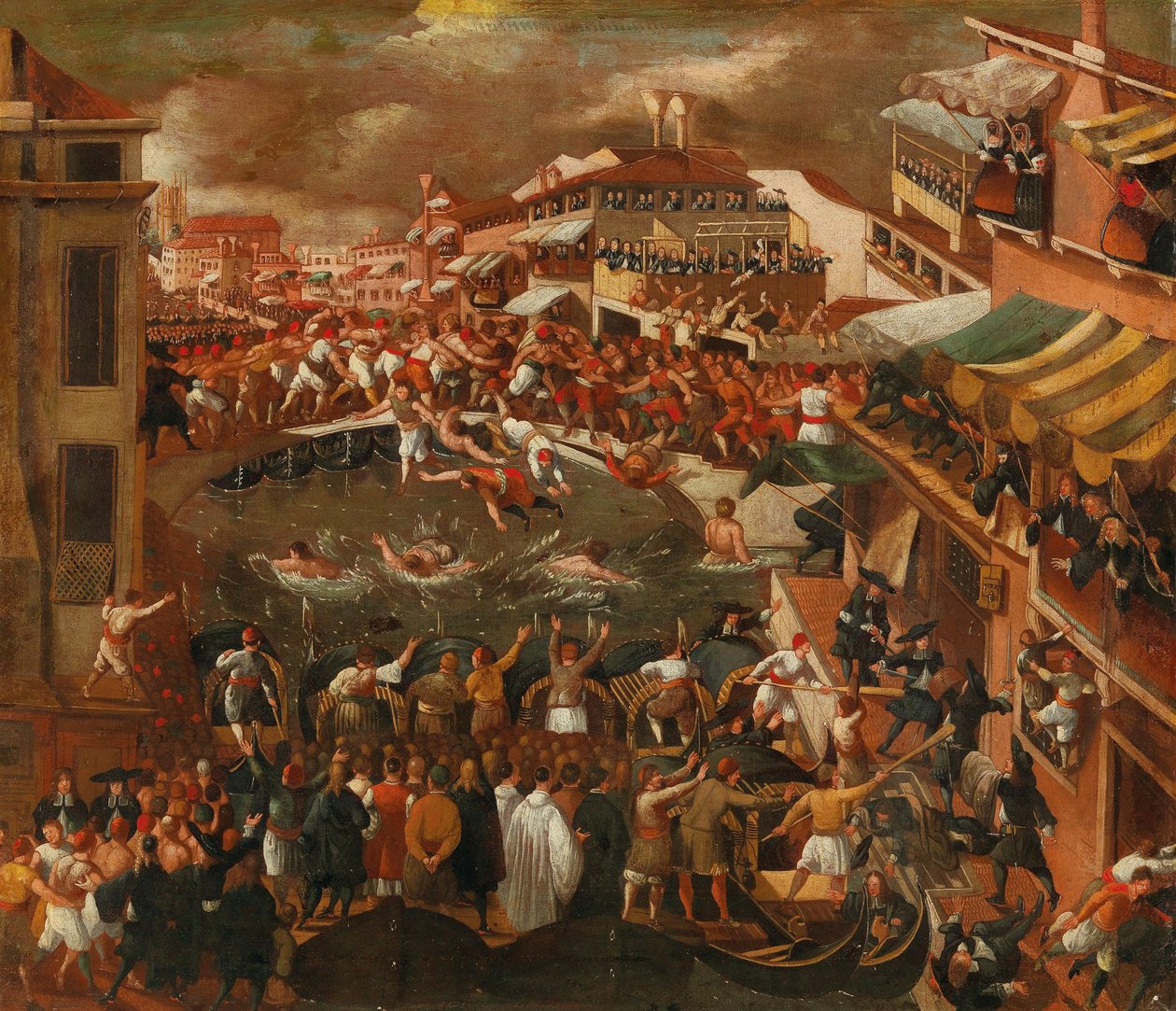 Ponte dei Pugni à Venise - Joseph Heintz the Younger