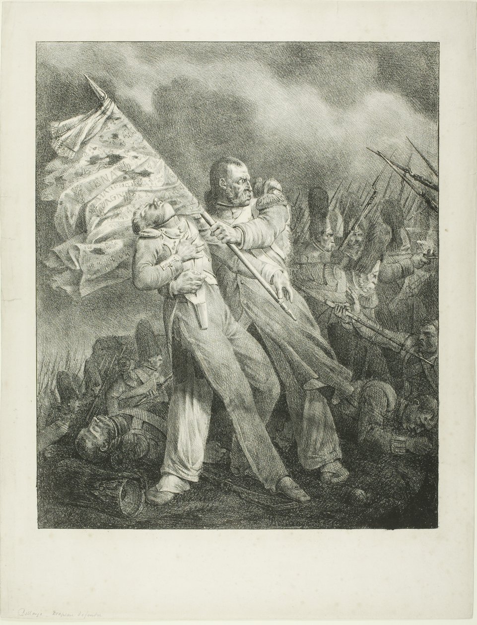 Le Porte-étendard blessé - Joseph Louis Hippolyte Bellange