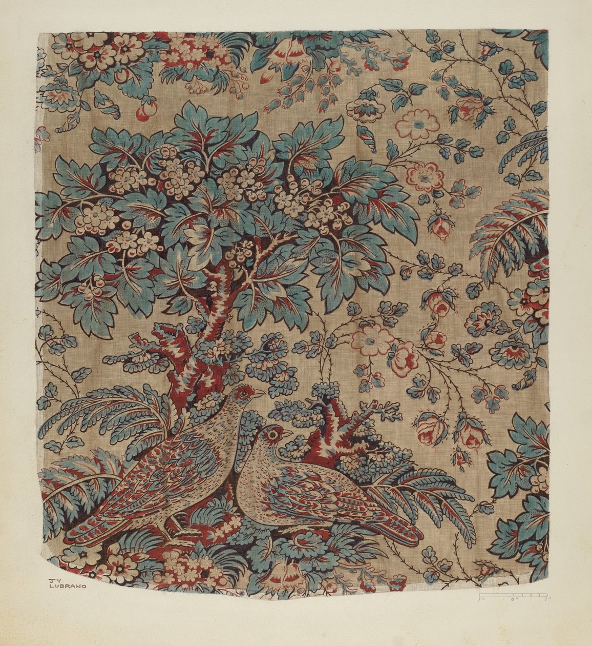 Textile imprimé, vers 1941 - Joseph Lubrano
