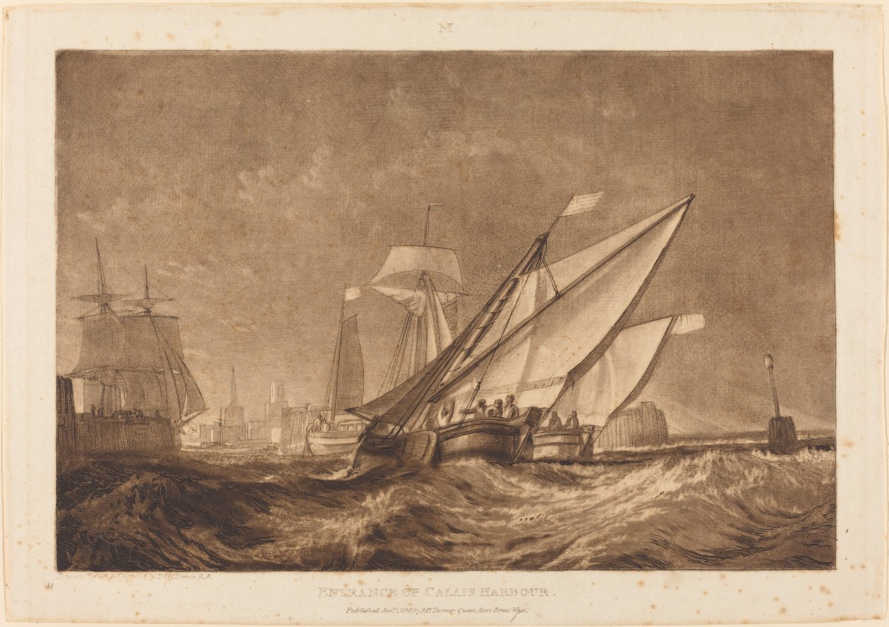 Entrée du port de Calais - Joseph Mallord William Turner