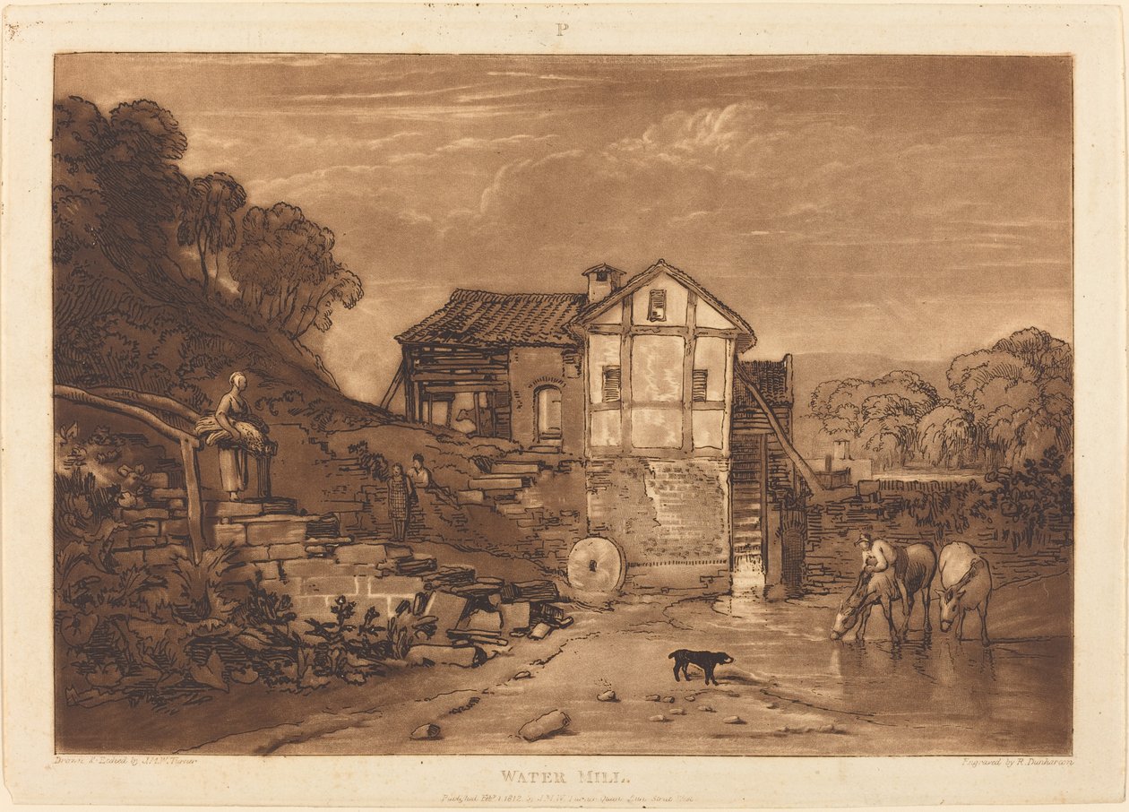 Moulin à eau - Joseph Mallord William Turner and Robert Dunkarton